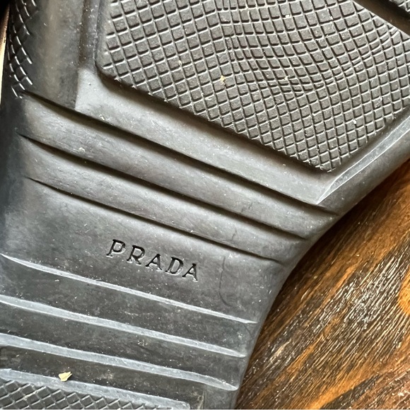 Prada Vernice Brown Leather And Mesh High Top Sneakers US9 - Picture 13 of 17